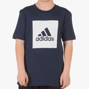 Adidas Kids Black Logo Graphic Short Sleeve T-Shirt Size 4/5Y